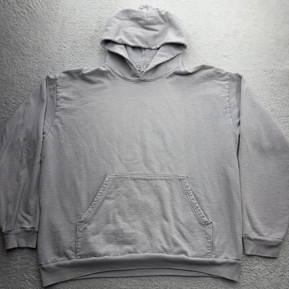 Los Angeles Apparel Heavy Fleece Hoodie 2XL Ash Grey 14oz Cotton HF09 Mens